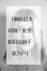 桐柏县大河镇：安全知识浸润千家万户