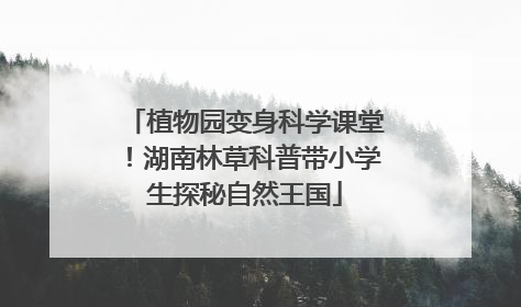 植物园变身科学课堂！湖南林草科普带小学生探秘自然王国