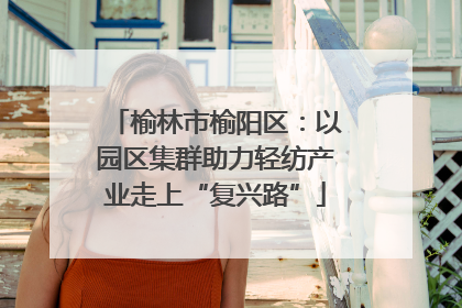 榆林市榆阳区：以园区集群助力轻纺产业走上“复兴路”