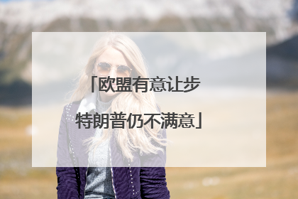 欧盟有意让步 特朗普仍不满意