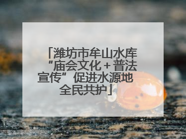 潍坊市牟山水库“庙会文化＋普法宣传”促进水源地全民共护