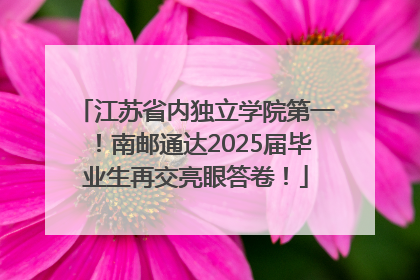 江苏省内独立学院第一！南邮通达2025届毕业生再交亮眼答卷！