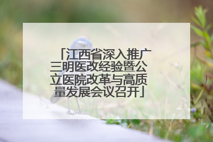 江西省深入推广三明医改经验暨公立医院改革与高质量发展会议召开