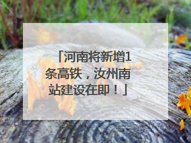 河南将新增1条高铁，汝州南站建设在即！