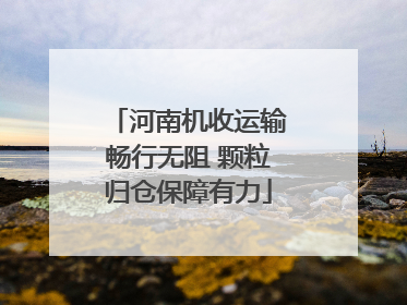 河南机收运输畅行无阻 颗粒归仓保障有力
