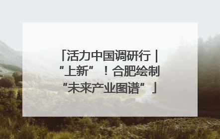 活力中国调研行｜“上新”！合肥绘制“未来产业图谱”