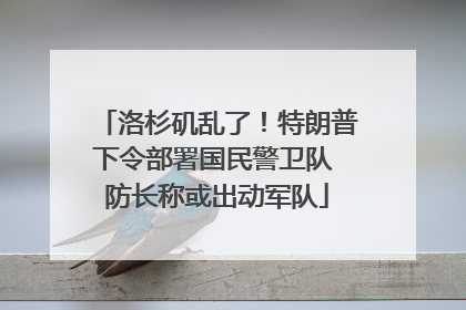 洛杉矶乱了！特朗普下令部署国民警卫队 防长称或出动军队