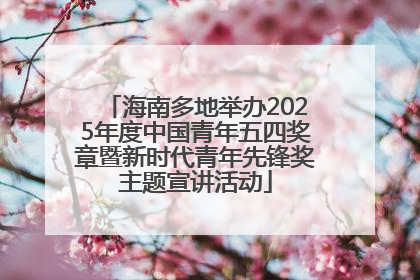 海南多地举办2025年度中国青年五四奖章暨新时代青年先锋奖主题宣讲活动