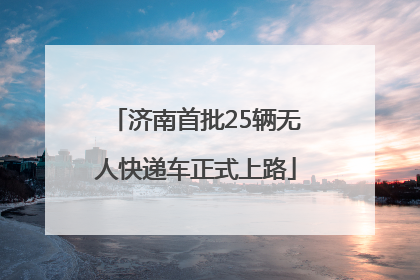 济南首批25辆无人快递车正式上路