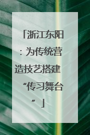 浙江东阳：为传统营造技艺搭建“传习舞台”