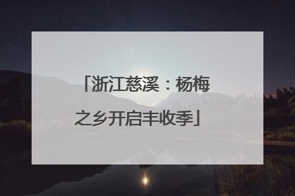 浙江慈溪：杨梅之乡开启丰收季