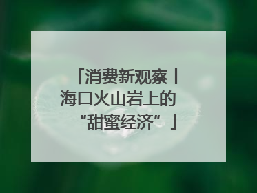 消费新观察丨海口火山岩上的“甜蜜经济”
