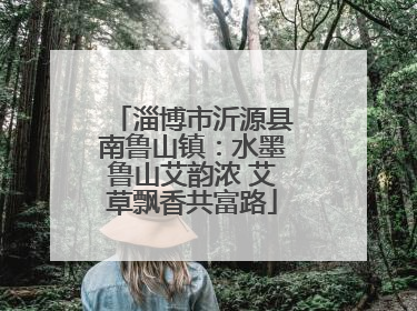 淄博市沂源县南鲁山镇：水墨鲁山艾韵浓 艾草飘香共富路
