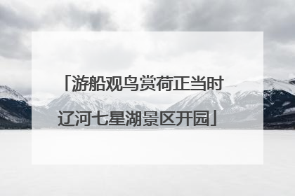 游船观鸟赏荷正当时 辽河七星湖景区开园