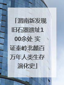 渭南新发现旧石器遗址100余处 实证秦岭北麓百万年人类生存演化史