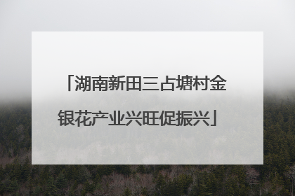 湖南新田三占塘村金银花产业兴旺促振兴