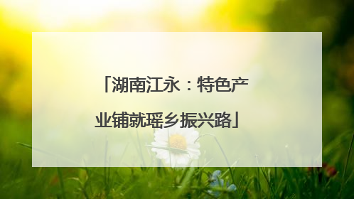 湖南江永：特色产业铺就瑶乡振兴路