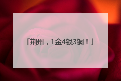 荆州，1金4银3铜！