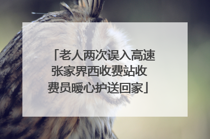 老人两次误入高速 张家界西收费站收费员暖心护送回家
