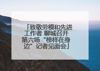 致敬劳模和先进工作者 聊城召开第六场“榜样在身边”记者见面会