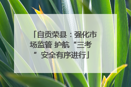 自贡荣县：强化市场监管 护航“三考”安全有序进行
