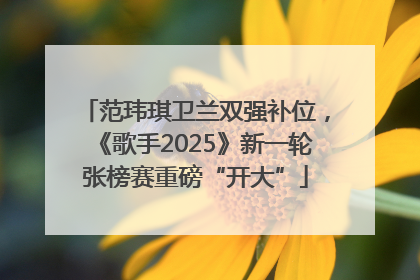 范玮琪卫兰双强补位，《歌手2025》新一轮张榜赛重磅“开大”