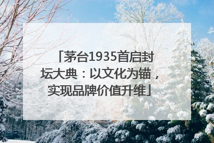 茅台1935首启封坛大典：以文化为锚，实现品牌价值升维