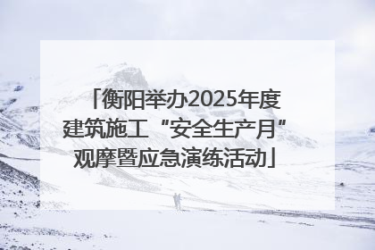 衡阳举办2025年度建筑施工“安全生产月”观摩暨应急演练活动