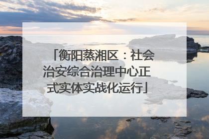 衡阳蒸湘区：社会治安综合治理中心正式实体实战化运行
