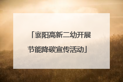 襄阳高新二幼开展节能降碳宣传活动
