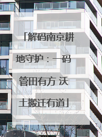 解码南京耕地守护：一码管田有方 沃土搬迁有道