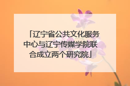 辽宁省公共文化服务中心与辽宁传媒学院联合成立两个研究院