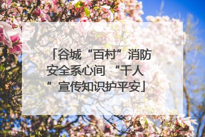 谷城“百村”消防安全系心间 “千人”宣传知识护平安