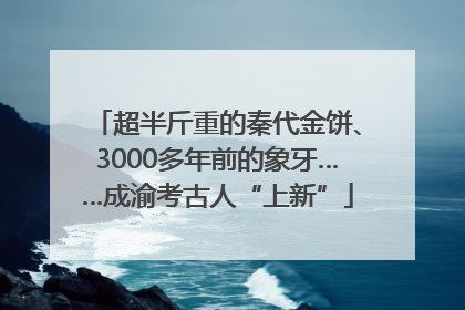 超半斤重的秦代金饼、3000多年前的象牙……成渝考古人“上新”