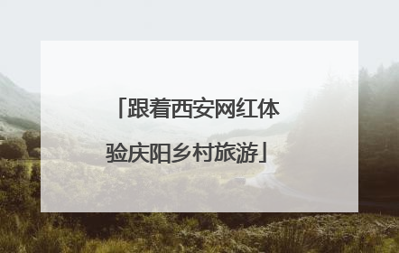 跟着西安网红体验庆阳乡村旅游