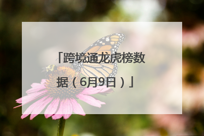 跨境通龙虎榜数据（6月9日）
