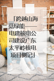 跨越山海觅绿能——电建核电公司建设广东太平岭核电项目侧记