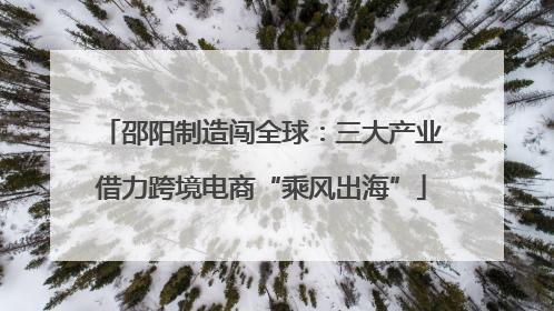 邵阳制造闯全球：三大产业借力跨境电商“乘风出海”