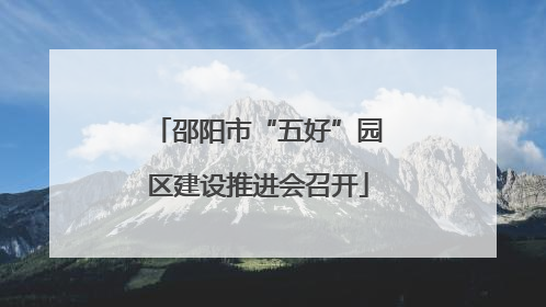 邵阳市“五好”园区建设推进会召开