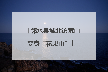 邻水县城北镇荒山变身“花果山”