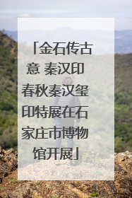 金石传古意 秦汉印春秋秦汉玺印特展在石家庄市博物馆开展