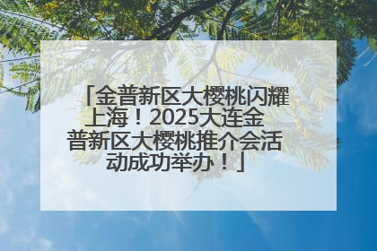 金普新区大樱桃闪耀上海！2025大连金普新区大樱桃推介会活动成功举办！