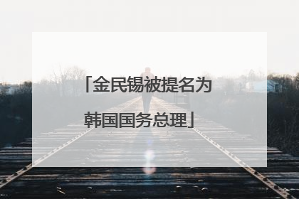 金民锡被提名为韩国国务总理