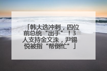 韩大选冲刺，四位前总统“出手”！3人支持金文洙，尹锡悦被指“帮倒忙”