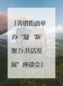 青塔街道举办“凝‘新’聚力·共话发展”座谈会