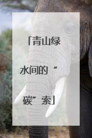 青山绿水间的“碳”索