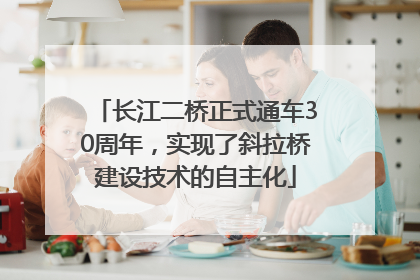 长江二桥正式通车30周年，实现了斜拉桥建设技术的自主化