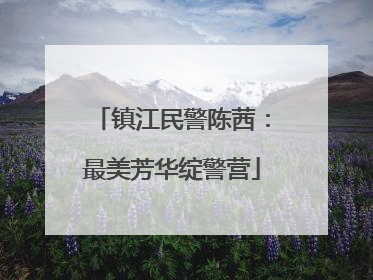 镇江民警陈茜：最美芳华绽警营