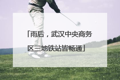 雨后，武汉中央商务区三地铁站皆畅通