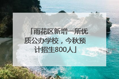 雨花区新增一所优质公办学校，今秋预计招生800人